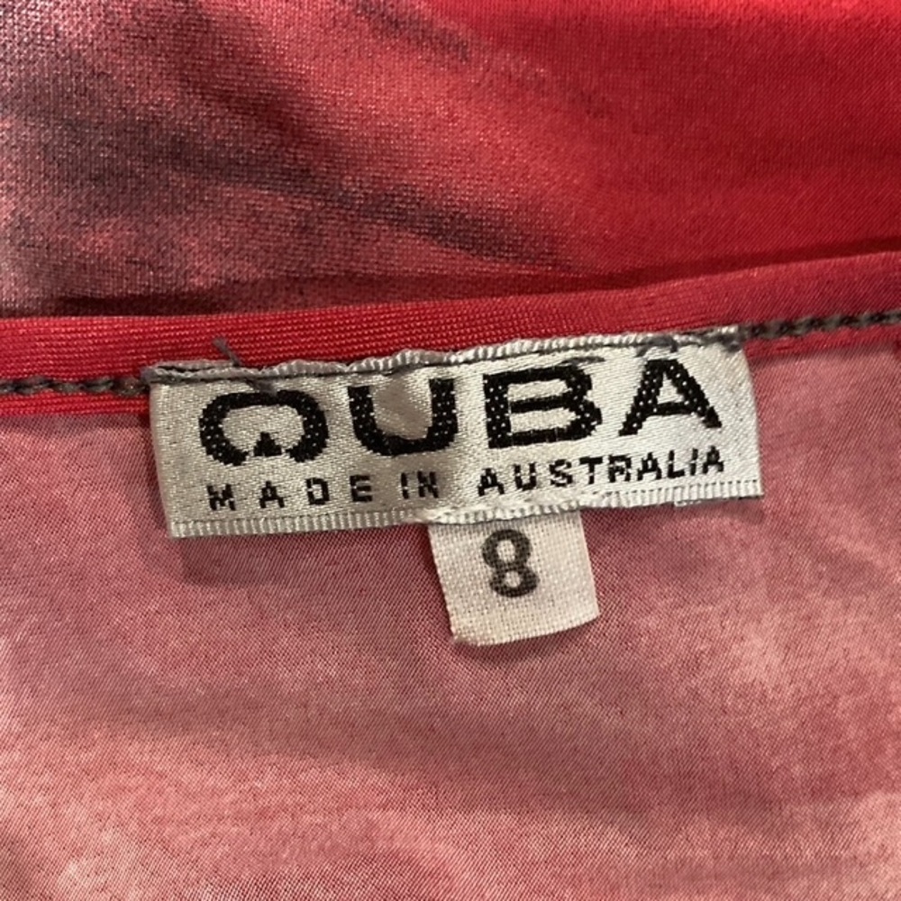 Vintage QUBA silky stretch tie dye top low back - Picture 11 of 11